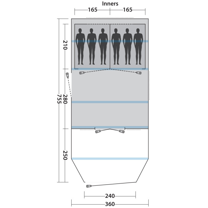 Намет Easy Camp Arena Air 600 Aqua Stone 