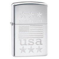 Запальничка Zippo 250 Made In Usa With Flag 29430