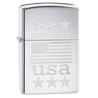 Запальничка Zippo 250 Made In Usa With Flag 29430