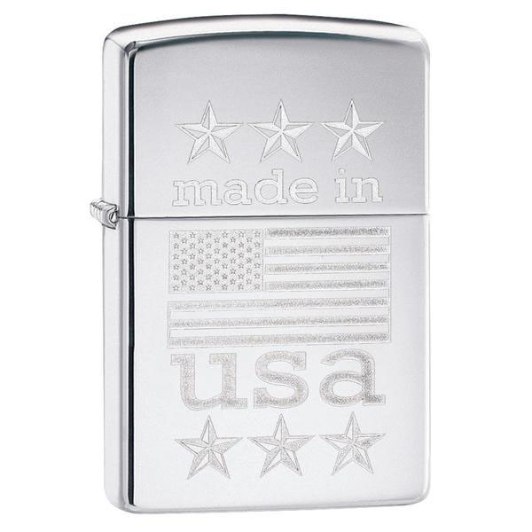Запальничка Zippo 250 Made In Usa With Flag 29430 