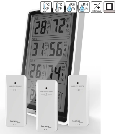 Термогігрометр Technoline WS7060 - чорний 