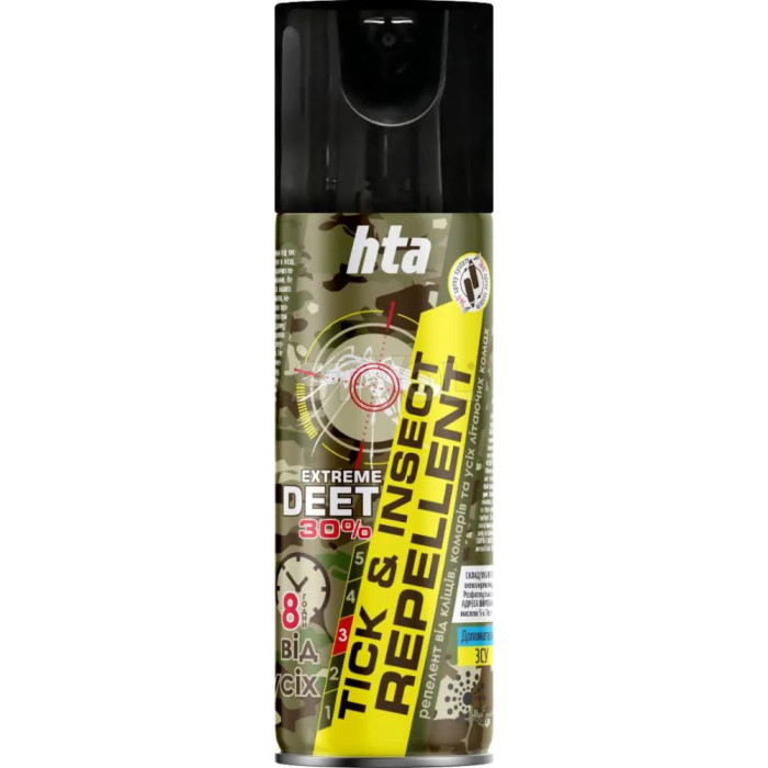 Репелент-спрей від комах HTA EXTREME DEET 30% TICK & INSECT REPELLENT 200 ml 