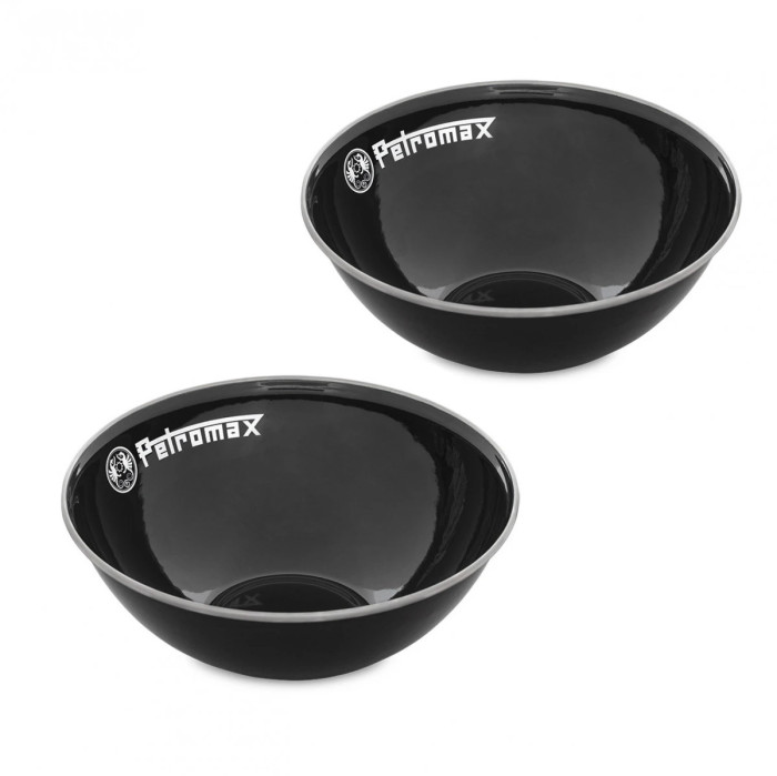 Набір мисок емальованих Petromax Enamel Bowls 1 л Чорний (2 шт) 
