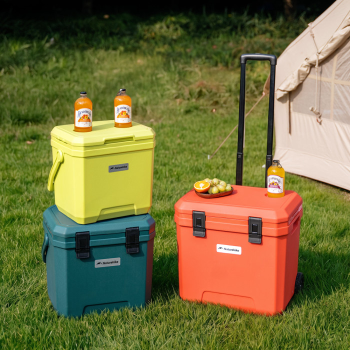 Туристичний холодильник на колесах Naturehike Whales PRO-PU CNK2650CF012, 36 л, помаранчево-червоний