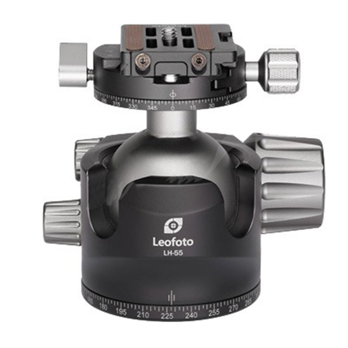 Головка штативна Leofoto LH-55R+NP-60 шарова с затискачем ARCA. Шар: 55 мм 