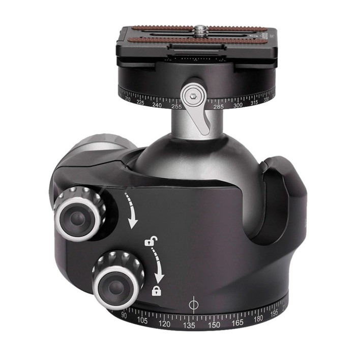 Головка штативна Leofoto LH-55R+NP-60 шарова с затискачем ARCA. Шар: 55 мм 