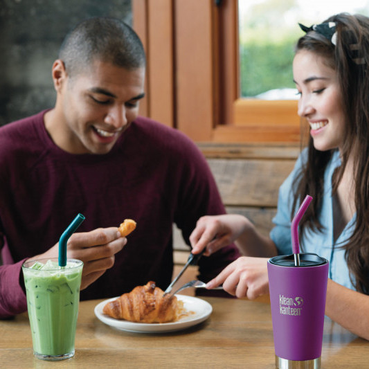 Набір сталевих трубочок Klean Kanteen Straw 8 mm 2-Pack Multi Colored 