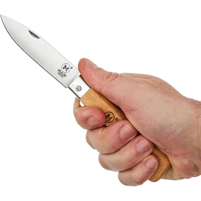 Ніж Main Knives Workers line Drop Point Beech Wood Light Brown 