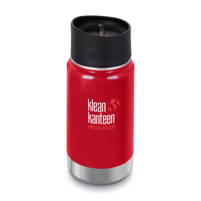 Термофляга Klean Kanteen широка Вакуумна кришка для Кафе Мінеральна Червона 355 мл