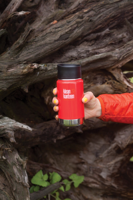 Термофляга Klean Kanteen широка Вакуумна кришка для Кафе Мінеральна Червона 355 мл 