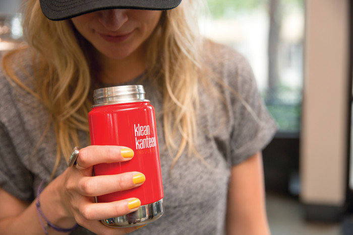 Термофляга Klean Kanteen широка Вакуумна кришка для Кафе Мінеральна Червона 355 мл 