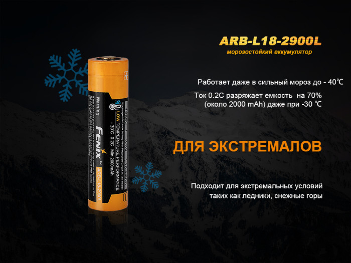 Акумулятор Fenix ARB-L18-2900l (2900mAh) 