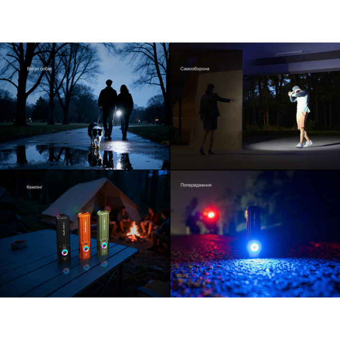 Ліхтар наключний Fenix E06R PRO, чорний 