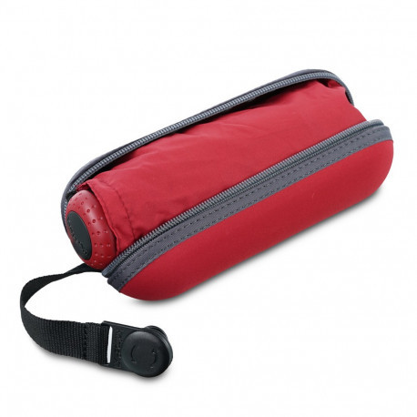 Парасолька Knirps X1 Dark Red хутро /складаний /7спіц /D90x18см 