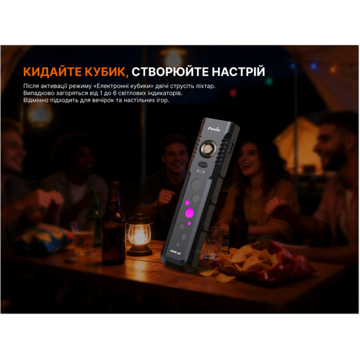 Ліхтар Fenix E08R UE, чорний