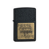 Запальничка Zippo Brass Emblem Black Crackle, 362