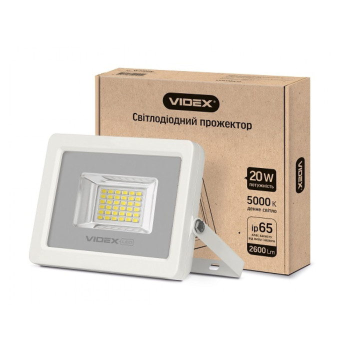 Прожектор VIDEX 20W 5000K 220V White (VL-F205W) 
