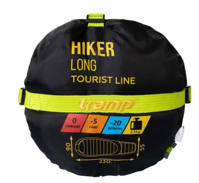 Спальний мішок Tramp Hiker Long кокон правий оливковий /сірий 230/90-55 TRS-051L-R 
