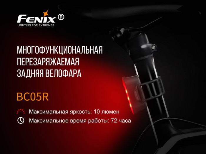 Задня велофара Fenix BC05R 