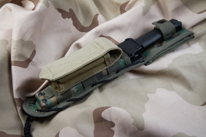 Ніж Kizlyar Supreme Aggressor сатин, сталь D2, Камо піхви 