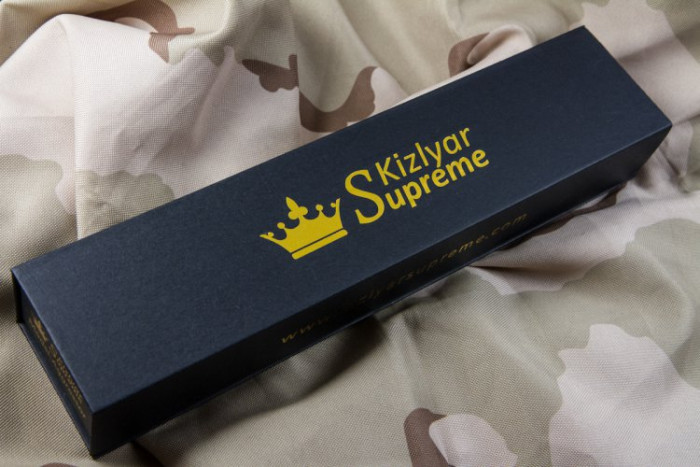 Ніж Kizlyar Supreme Aggressor сатин, сталь D2, Камо піхви 