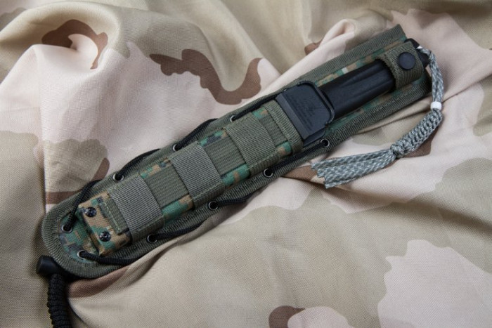 Ніж Kizlyar Supreme Aggressor сатин, сталь D2, Камо піхви 