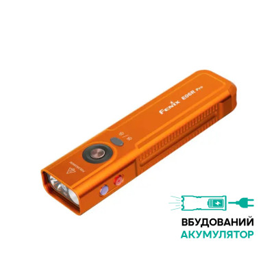 Ліхтар наключний Fenix E06R PRO, помаранчевий