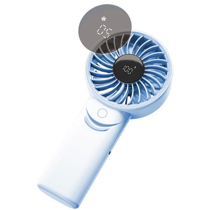 Портативний вентилятор Nitecore NEF03 Pro (LED-дисплей, 5 швидкостей, до 5.8 м/с), синій 