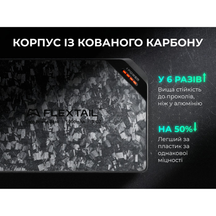 УМБ Flextail powerbank Zero Power 5000 mAh, 22,5W, 3A, Fast Charge 
