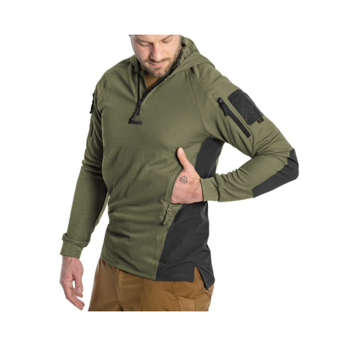 Кофта тактична Helikon-Tex RANGE HOODIE - TopCool, оливковий, розмір S (без упаковки) 