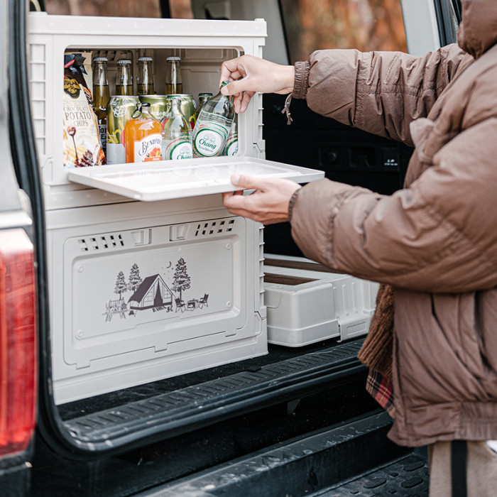 Складаний контейнер Naturehike CNH22SN019 25 л + 5 л, світло-сірий 