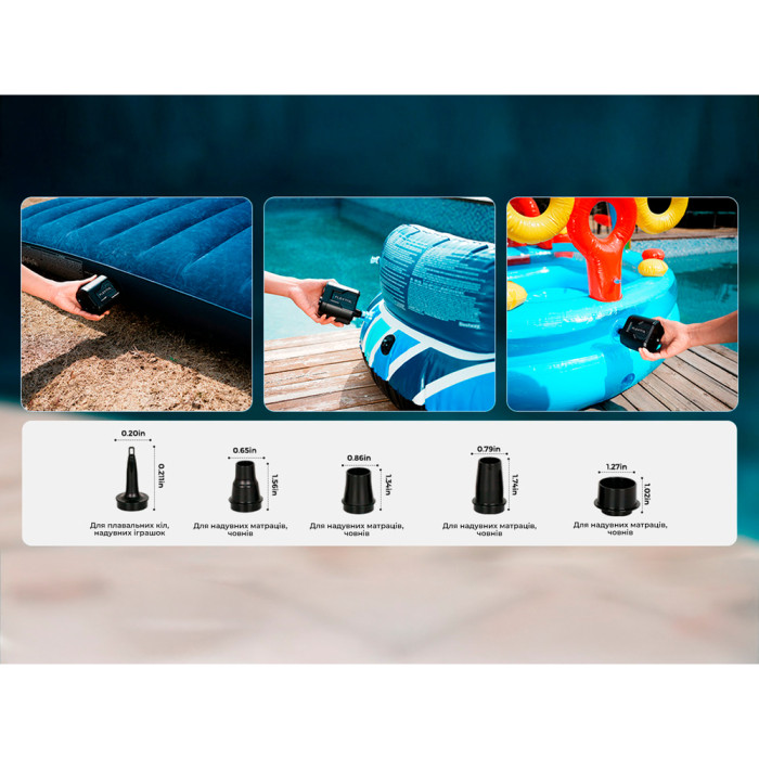 Портативний повітряний насос Flextail Evo Pump 3, 1000 л/хв, помаранчевий 