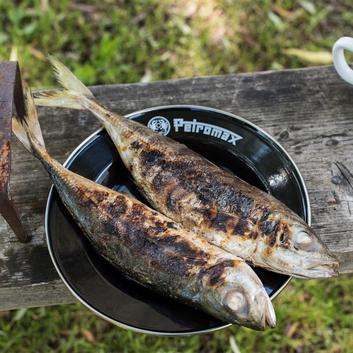 Набір тарілок емальованих Petromax Enamel Plates 26 см Чорний (2 шт) 