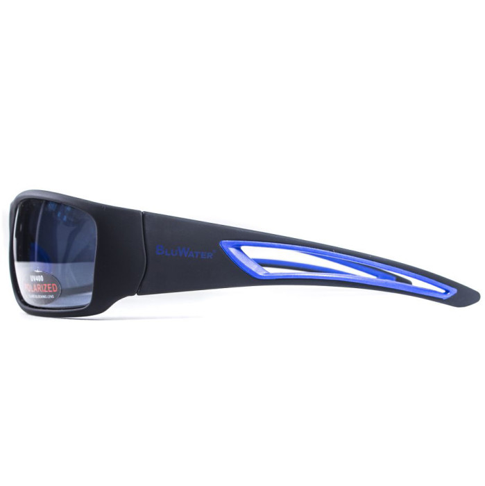 Окуляри BluWater Intersect-2 Polarized (gray) чорні 