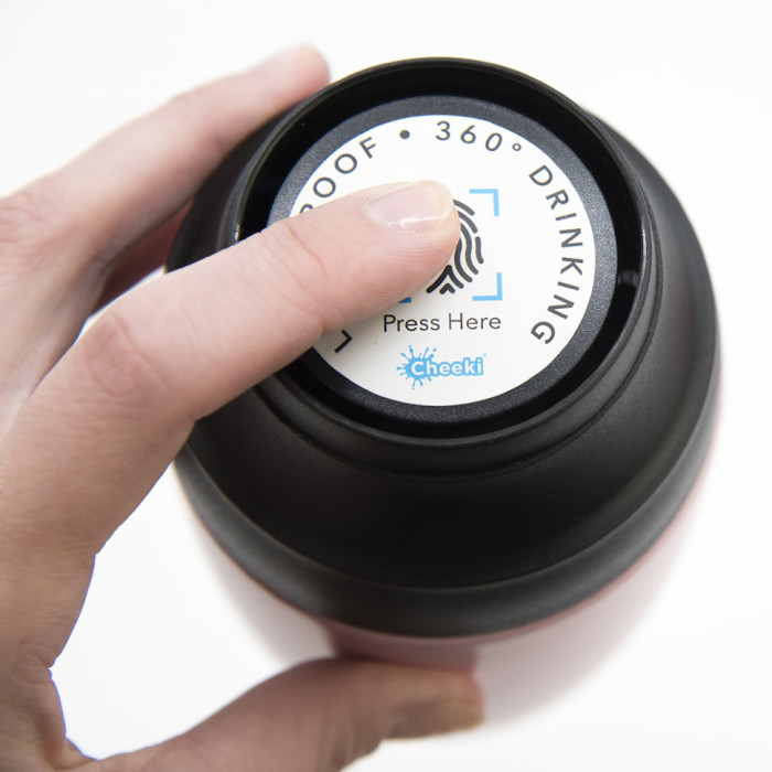 Термосклянка Cheeki 350ml Coffee Mugs Leak Proof, Pink 