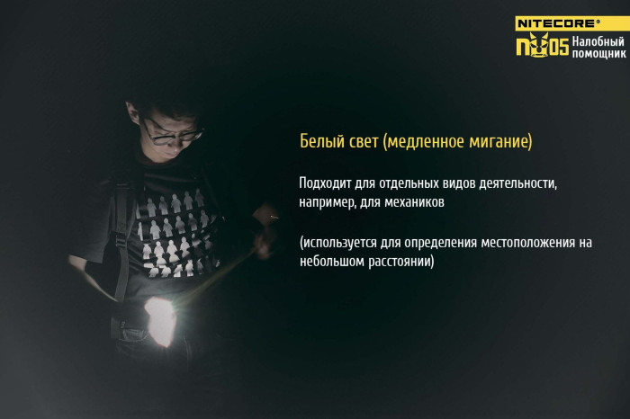 Ліхтар налобний Nitecore NU05 Kit 