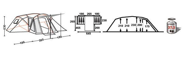 Намет KingCamp Wakaya 6 (KT3064) Green 