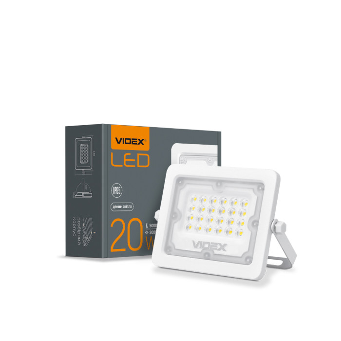 Прожектор VIDEX 20W 5000K 220V White (VL-F2e-205W) 