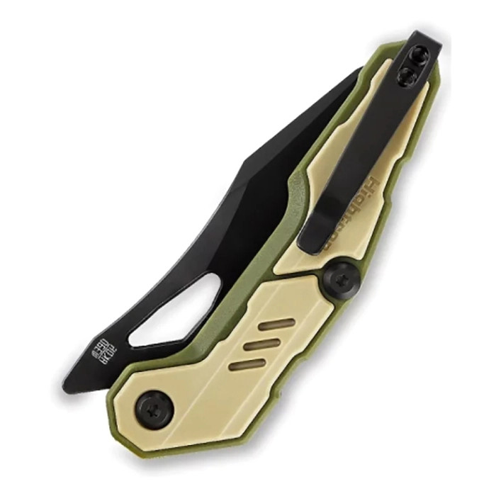 Ніж Hightron Spectron, M390, GFN, хакі, чорний клинок 