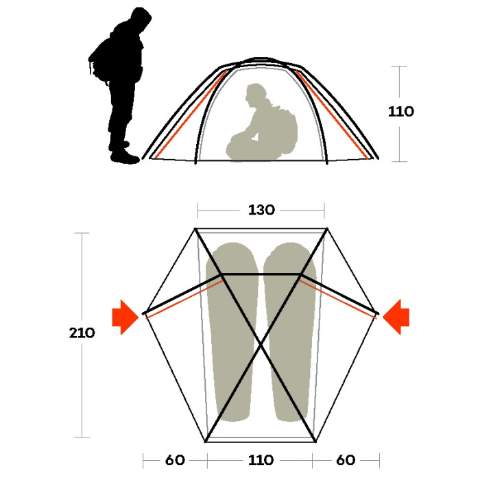 Намет Ferrino Trivor 2 (8000) Orange 