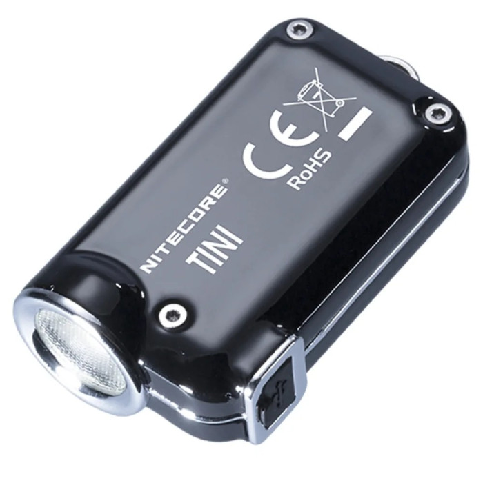 Ліхтар наключний Nitecore TINI SS чорна смола 