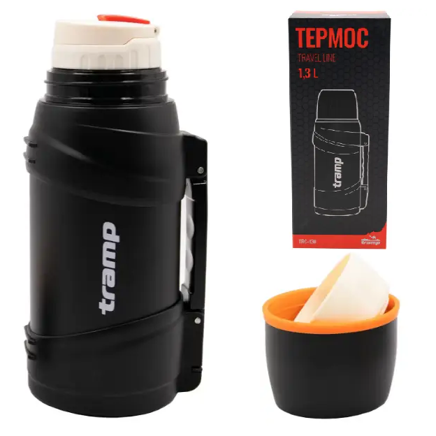 Термос Tramp Travel Line 1,3 л, Чорний 
