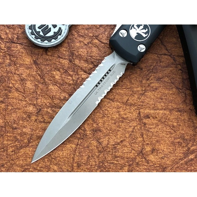 Ніж Автоматичний Microtech Ultratech Double Edge Apocalyptic DS, серрейтор (122-11ap) 