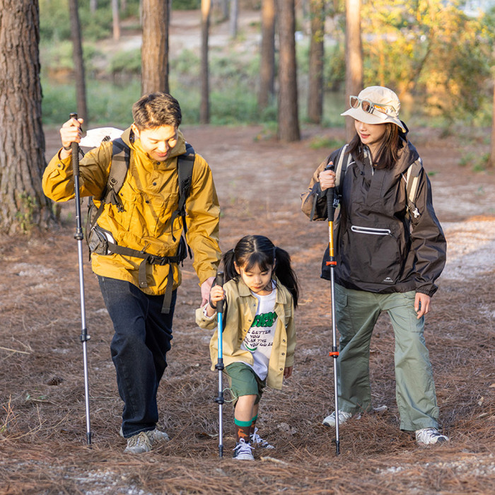 Комплект із трекінгових палиць алюмінієвих, 2 шт Naturehike NH17D001-Z, 61–135 см, зелений