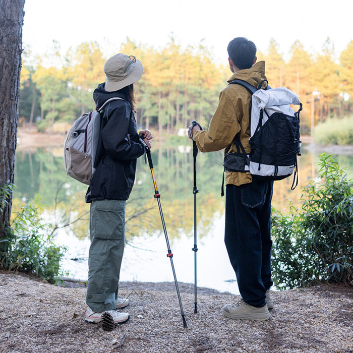 Комплект із трекінгових палиць алюмінієвих, 2 шт Naturehike NH17D001-Z, 61–135 см, зелений