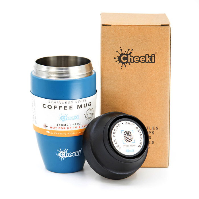 Термосклянка Cheeki 350ml Coffee Mugs Leak Proof, Topaz 