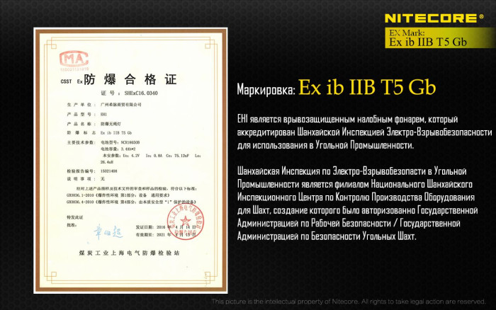 Ліхтар налобний Nitecore EH1 