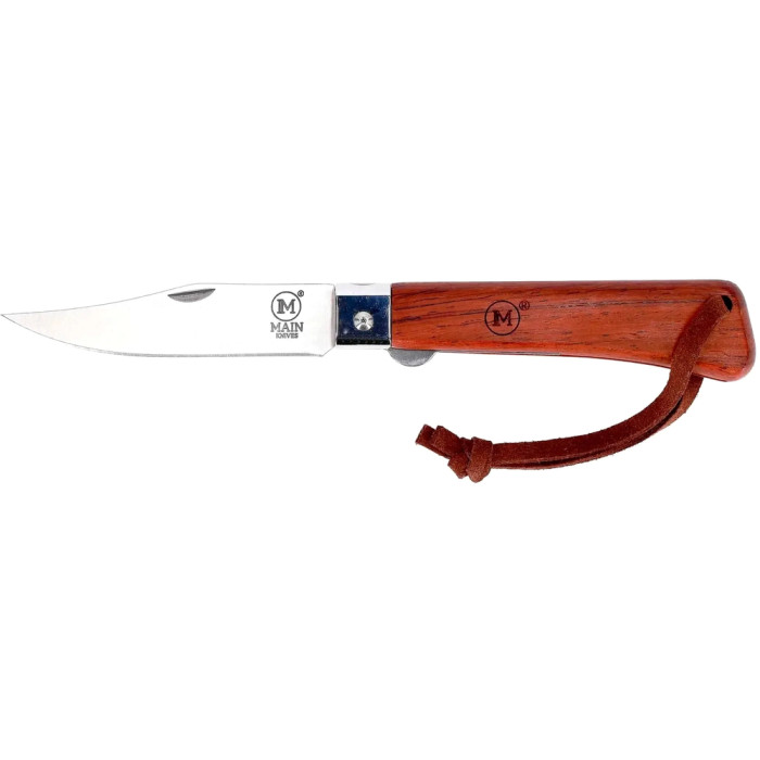 Ніж Main Knives Workers line, rosewood handle, clip point blade and PU loop brown 
