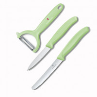 Кухонний набір з 3-х предметів Victorinox Swiss Classic Trend Colors Paring Knife Set with Tomato and Kiwi Peeler (6.7116.33L42), салатовий