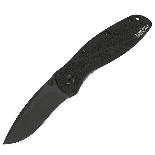 Ніж KAI Kershaw Black Blur (Sandvik 14C28N, чорне покриття, підпружинений) 
